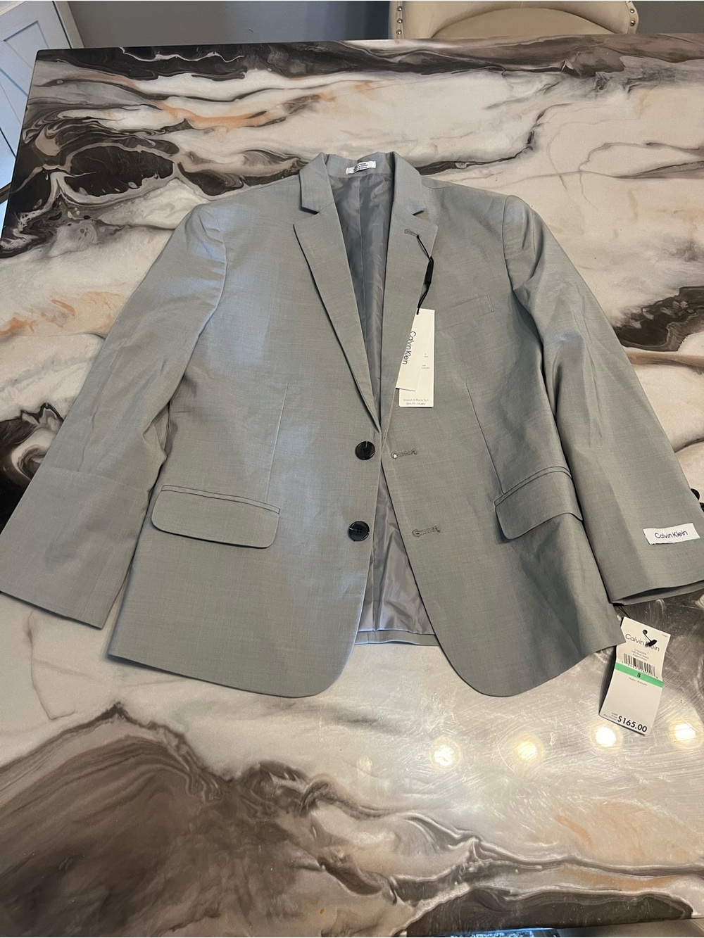 Calvin Klein Light Gray Two-Button Men's Blazer